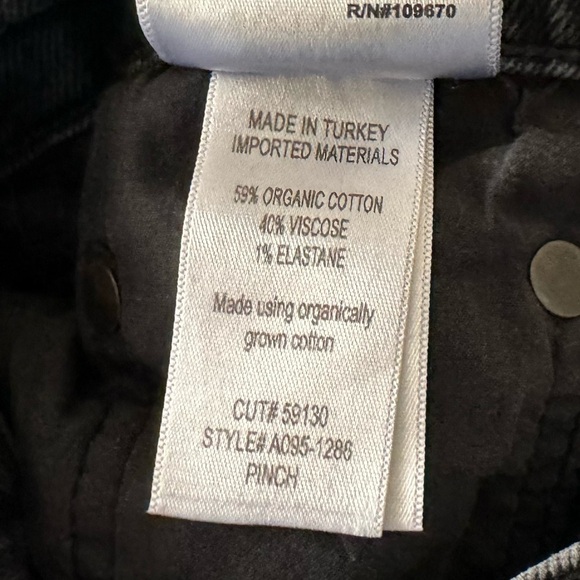 Agolde 90s Pinch Jeans Pant High Straight Black Denim Dark Classic Minimalist 25 - Picture 12 of 14